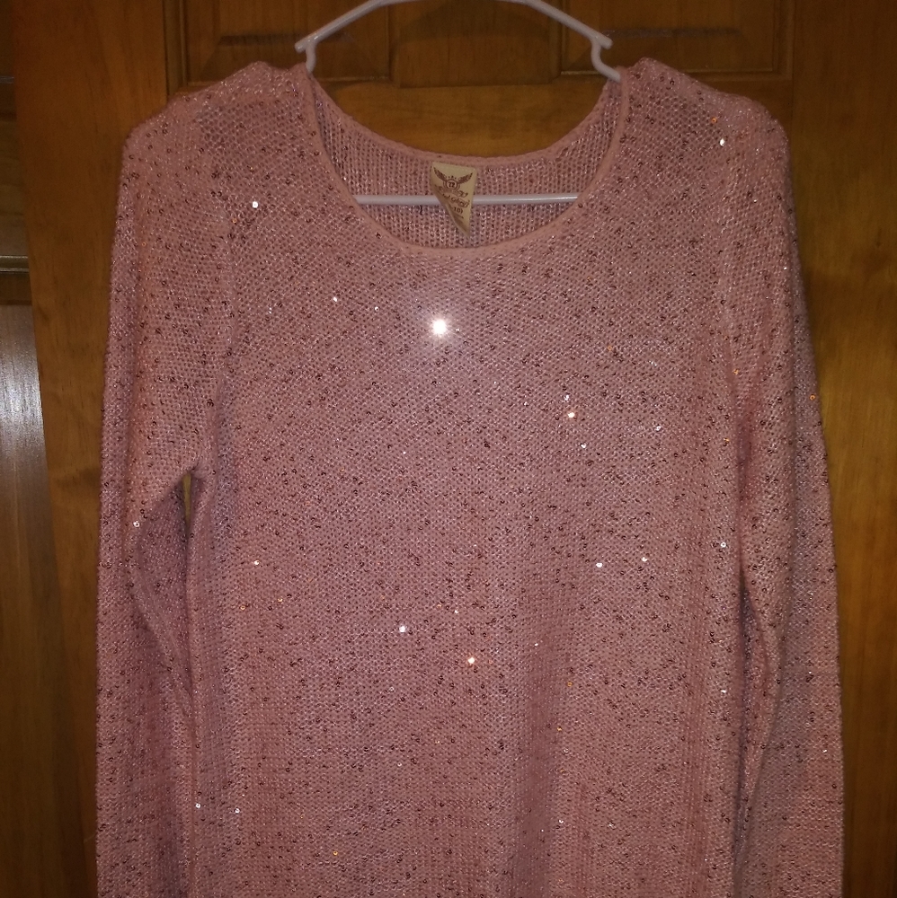 Pink sparkle sweater